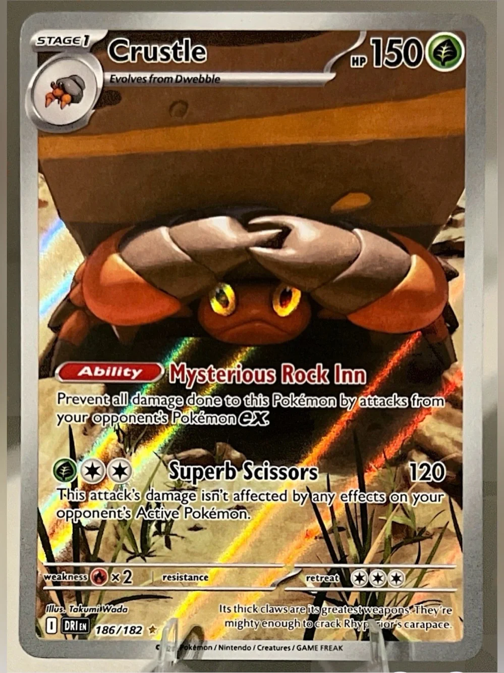 Pokémon TCG: Destined Rivals - CRUSTLE 186/182 NM